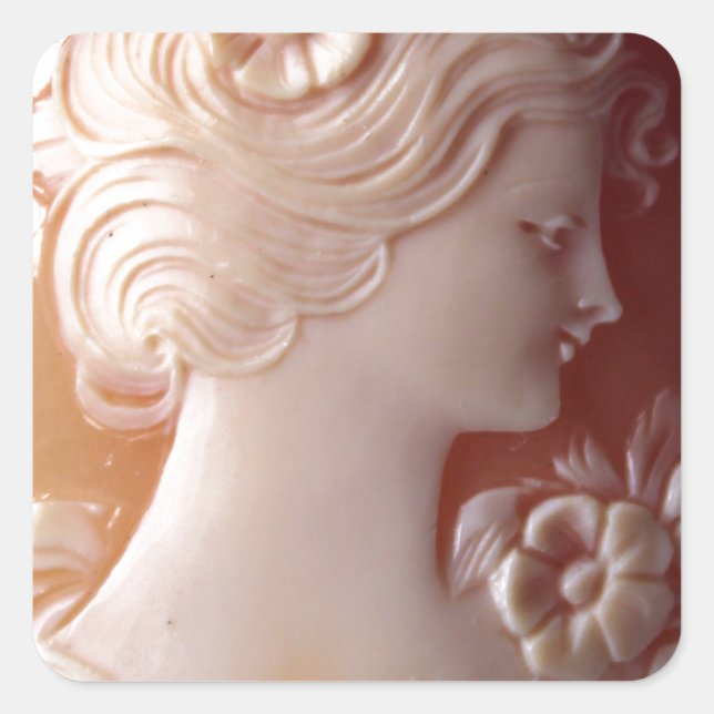 Adesivo Quadrado Antique Cameo (Frente)