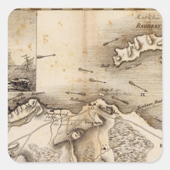 Adesivo Quadrado Antrim, Raghery (Frente)