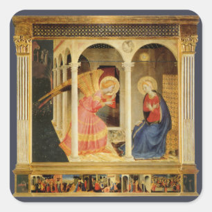Adesivo Quadrado Anúncio de Fra Angelico, Renascença de Belas Art