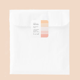 Adesivo Quadrado Anúncio de Movimentação Pêssego rosa cor-de-rosa