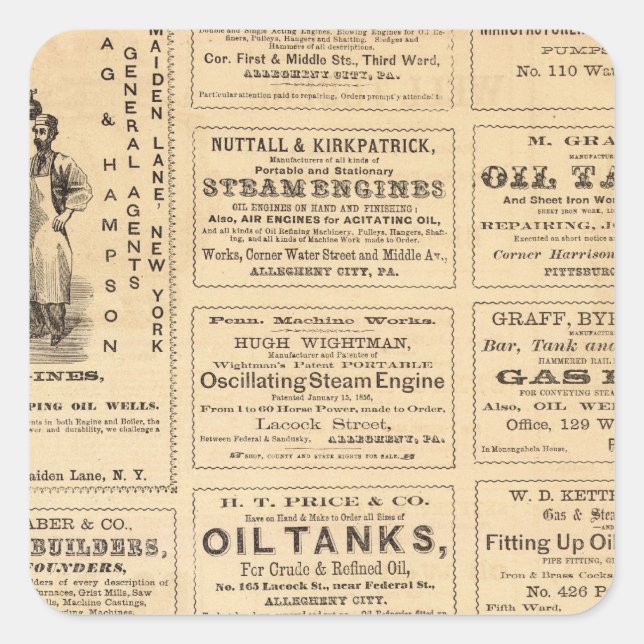 Adesivo Quadrado Anúncios (Frente)