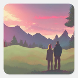 Adesivo Quadrado Ao ar livre