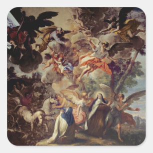 Adesivo Quadrado Aparição de St Joseph a St Theresa