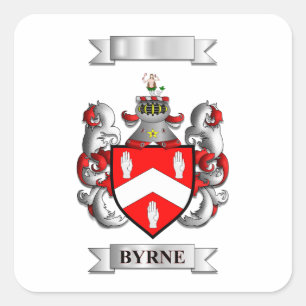 Adesivo Quadrado Apelido Byrne e Escudo
