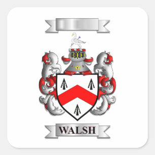 Adesivo Quadrado Apelido Walsh e Escudo