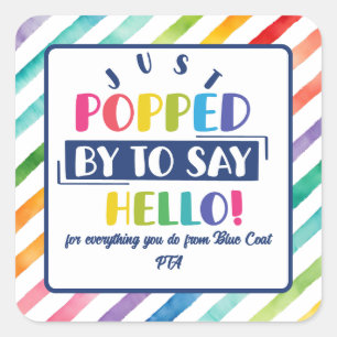 Adesivo Quadrado apenas apareceu para dizer olá como voluntário de