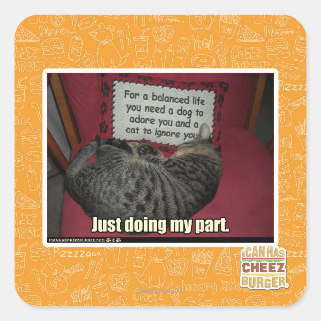 Adesivo Quadrado Apenas fazendo a minha parte. (Frente)