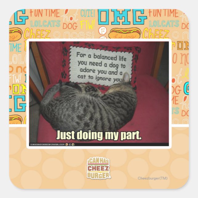 Adesivo Quadrado Apenas fazendo a minha parte. (Frente)