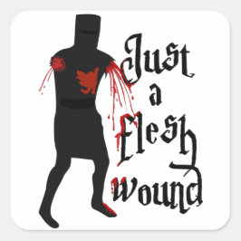 Adesivo Quadrado Apenas uma ferida de carne