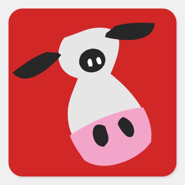 Adesivo Quadrado Apenas uma vaca (Frente)