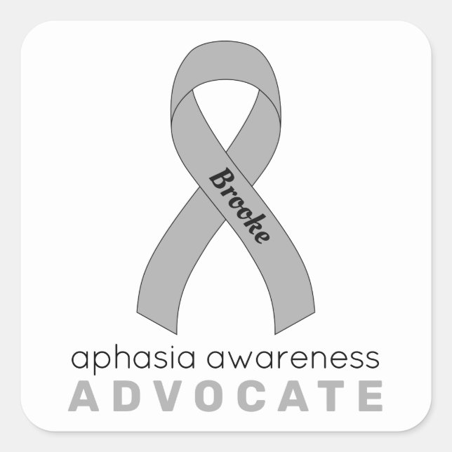 Adesivo Quadrado Aphasia Advocate White Square Sticker (Frente)