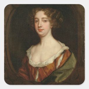 Adesivo Quadrado Aphra Behn (1640-89) (óleo na canvas)