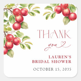 Adesivo Quadrado Aplicação Moderna Depois Do Chá Da Apple Obrigado