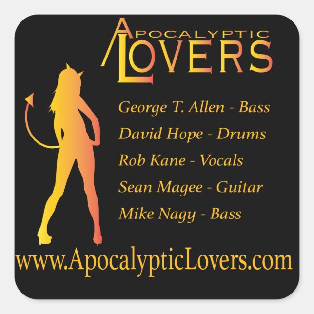 Adesivo Quadrado Apocalyptic Lovers Sticker! (Frente)