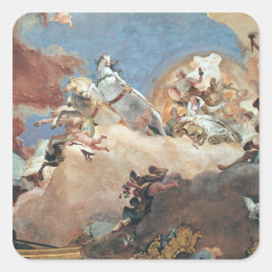 Adesivo Quadrado Apollo em seu Chariot de Sun que conduz Beatrice