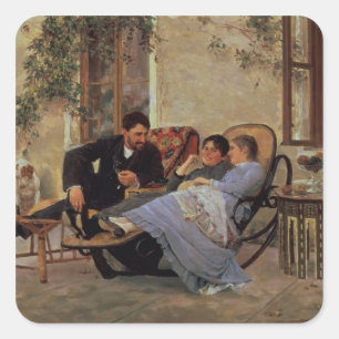 Adesivo Quadrado Após o comensal, 1888