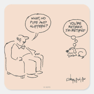 Adesivo Quadrado Aposentado