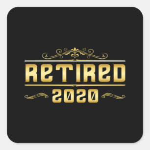 Adesivo Quadrado Aposentadoria 2020 Aposentada Aposentando Avô Engr