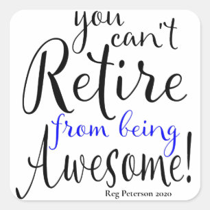 Adesivo Quadrado Aposentadoria do Agente Policial da Linha Azul-Thi