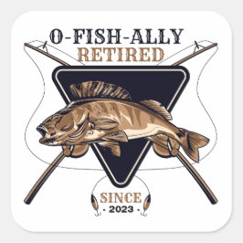 Adesivo Quadrado Aposentadoria Engraçada Personalizada Ofisicamente