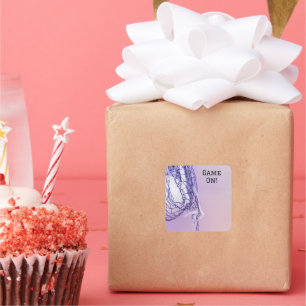 Adesivo Quadrado Apostador da Púrpura e da Praça de Aniversário