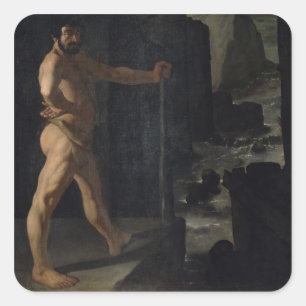 Adesivo Quadrado Apotheosis de Paul Cezanne   de Delacroix
