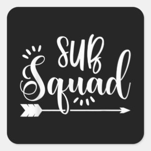 Adesivo Quadrado Apreciação da Sub-Esquadra do Professor Substitu
