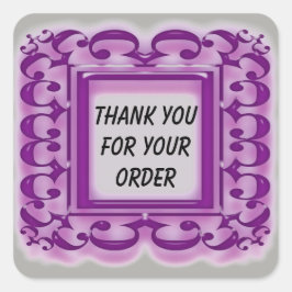 Adesivo Quadrado Apreciação do Cliente Comercial para Encomenda Obr