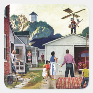 Adesivo Quadrado Aprendendo a Voar