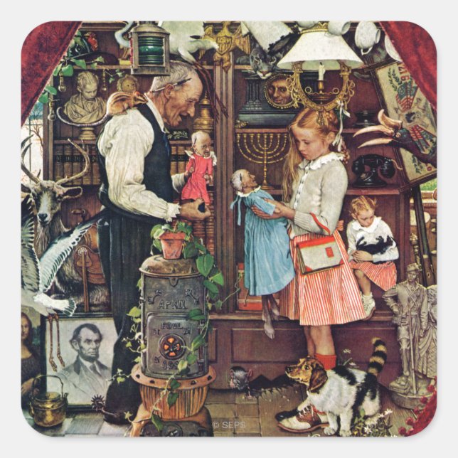 Adesivo Quadrado April Fool, 1948 (Frente)