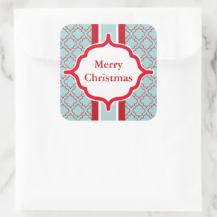Adesivo Quadrado Aqua Christmas Stickers