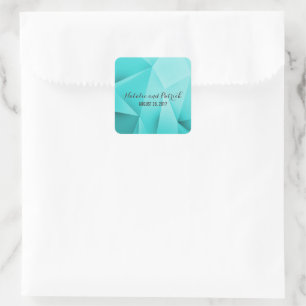 Adesivo Quadrado Aqua Jewel Tones Stickers