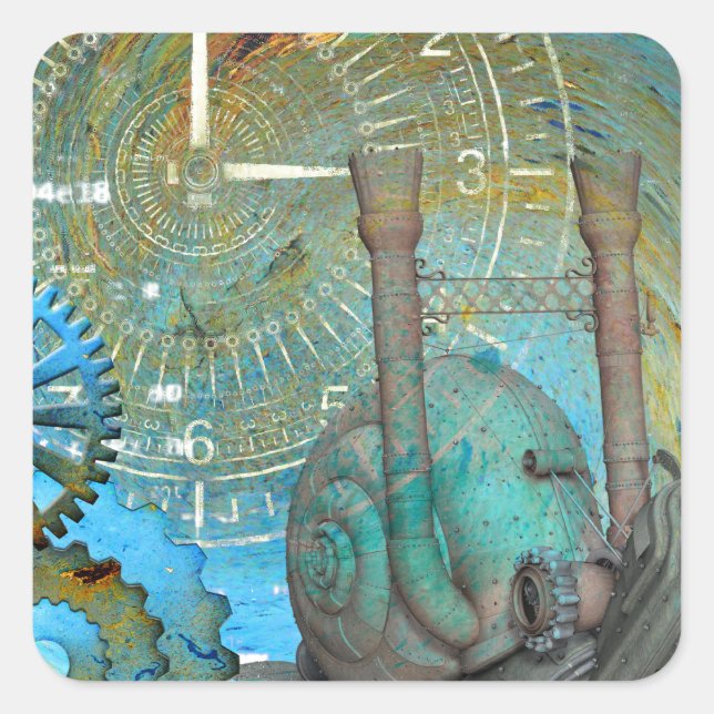 Adesivo Quadrado Aqua Steam Snail Traveler (Frente)