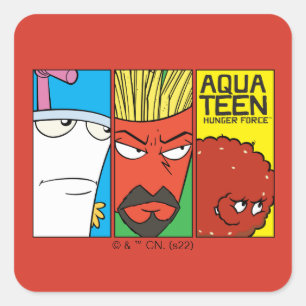 Adesivo Quadrado Aqua Teen Hunger Force Character Panel Graphic