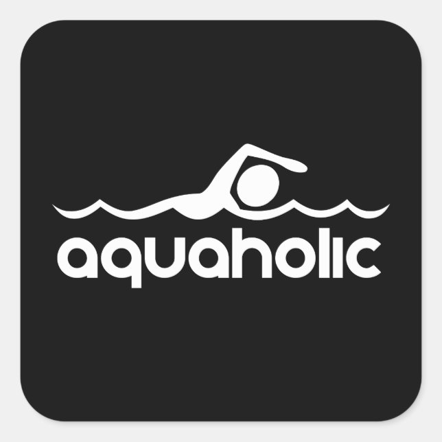 Adesivo Quadrado Aquaholic (Frente)