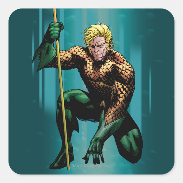 Adesivo Quadrado Aquaman Crouching (Frente)