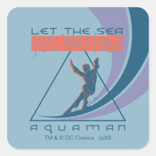 Adesivo Quadrado Aquaman  Deixe O Mar Libertar-Te