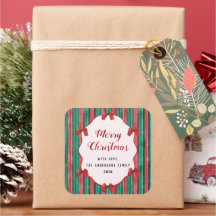 Aquarela Arcos Vermelhos Listras Natal 