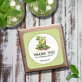 Adesivo Quadrado Aquarela Mint Julep Derby