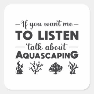 Adesivo Quadrado Aquário Fala Sobre Aquascapim De Peixes Aquarista