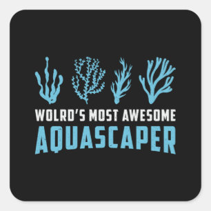 Adesivo Quadrado Aquário Retroativo Aquarista do Mundo Mais Aquasc