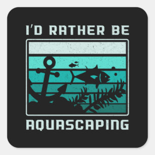 Adesivo Quadrado Aquarista Eu Preferencialmente Aquascaping Retro A