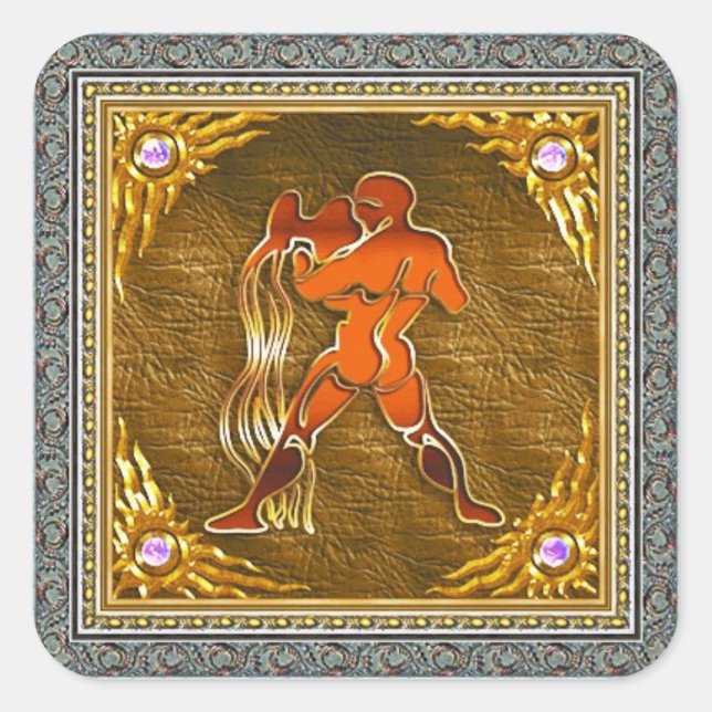 Adesivo Quadrado Aquarius Sticker (Frente)