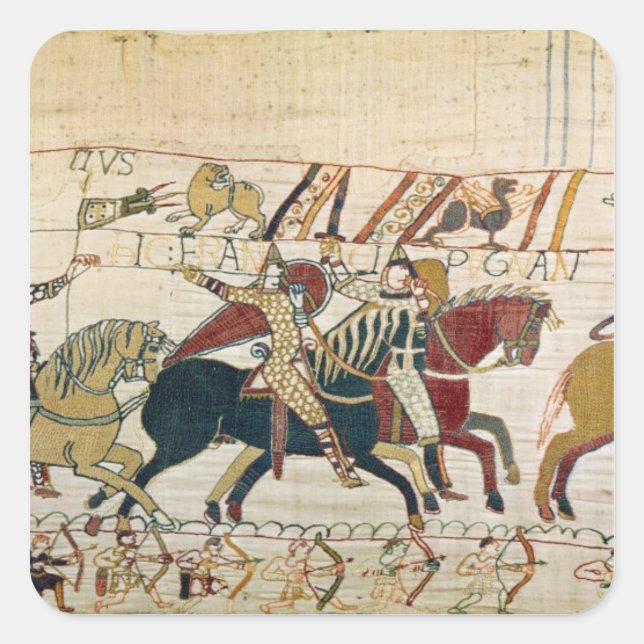 Adesivo Quadrado Aqui os franceses estão lutando (Frente)