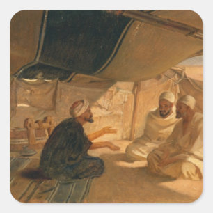 Adesivo Quadrado Árabes no deserto, 1871