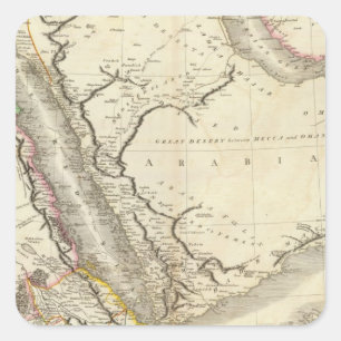 Adesivo Quadrado Arábia, Egito, Abissínia, Mar Vermelho