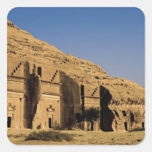 Adesivo Quadrado Arábia Saudita, local de Madain Saleh, antiga 2