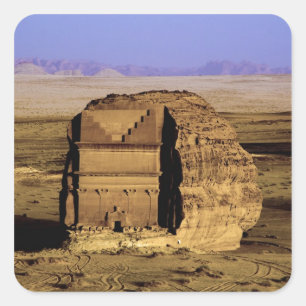 Adesivo Quadrado Arábia Saudita, local de Madain Saleh, antigo
