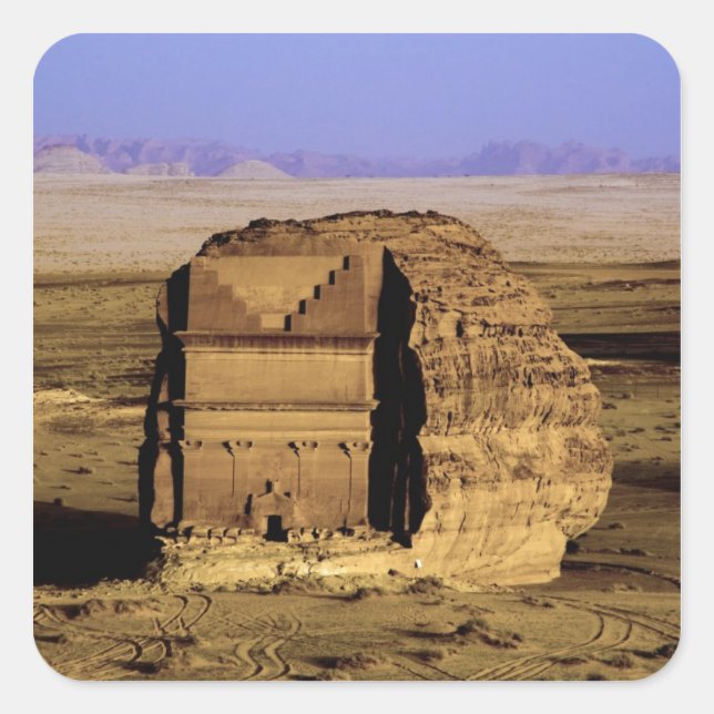 Adesivo Quadrado Arábia Saudita, site de Madain Saleh, antigo (Frente)