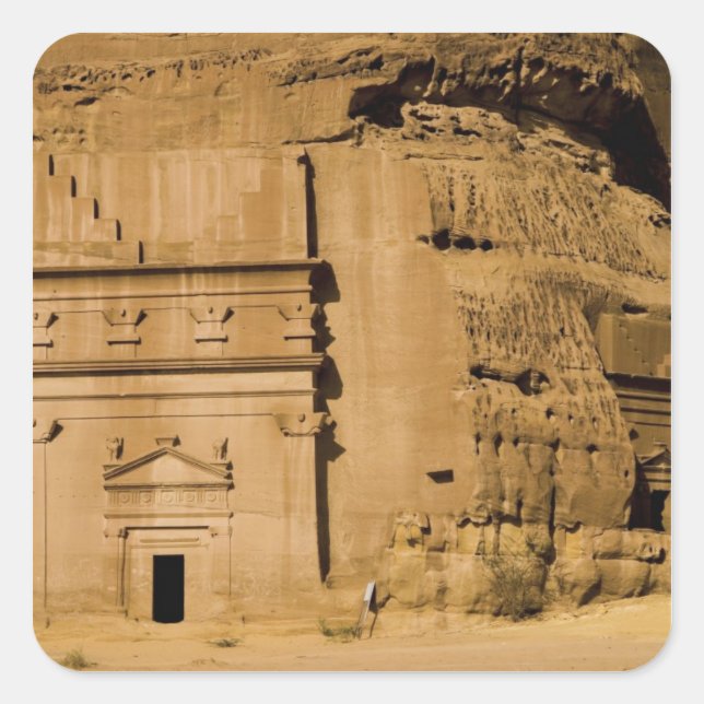 Adesivo Quadrado Arábia Saudita, site de Madain Saleh, antigo 3 (Frente)